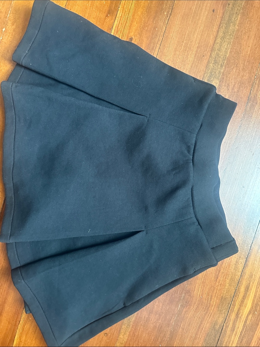 Uniqlo Black Skort Shorts with Flared Pleats